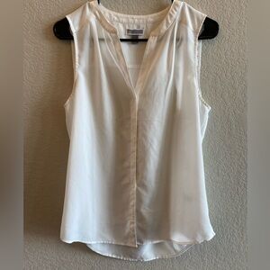 Chelsea28 - White Tank Top, Business Blouse, Sleeveless. Women’s Size S